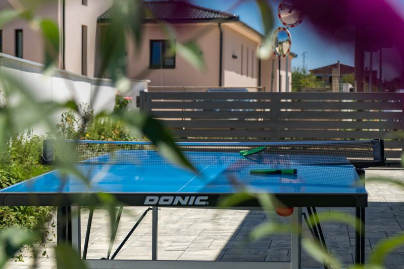 Table tennis in the garden